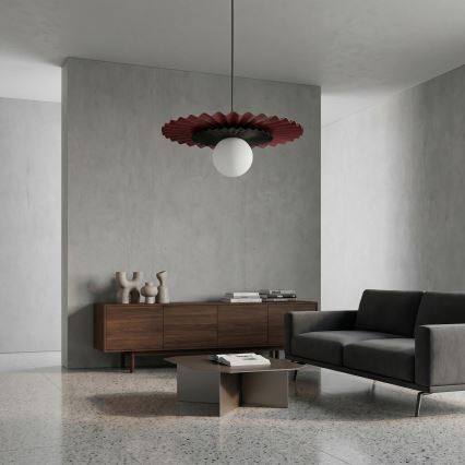 Zsinóros függőlámpa UMBRA 1xG9/8W/230V fekete/piros