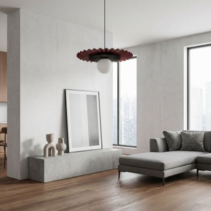 Zsinóros függőlámpa UMBRA 1xG9/8W/230V fekete/piros