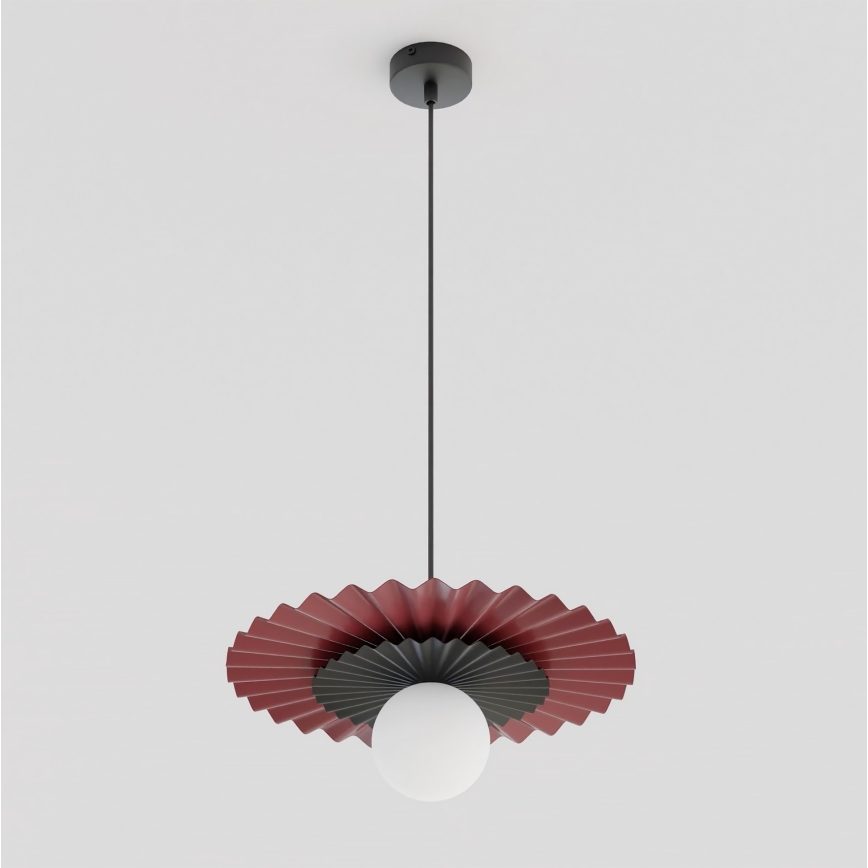 Zsinóros függőlámpa UMBRA 1xG9/8W/230V fekete/piros