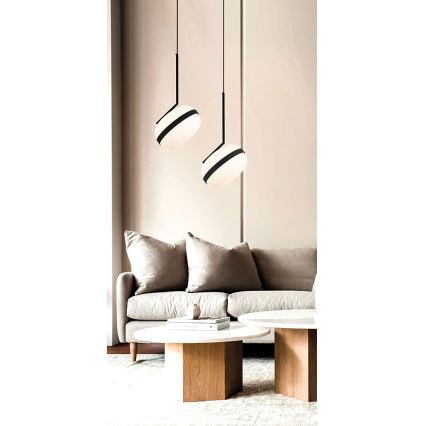 Zsinóros PALMA függőlámpa 1xE27/40W/230V fekete