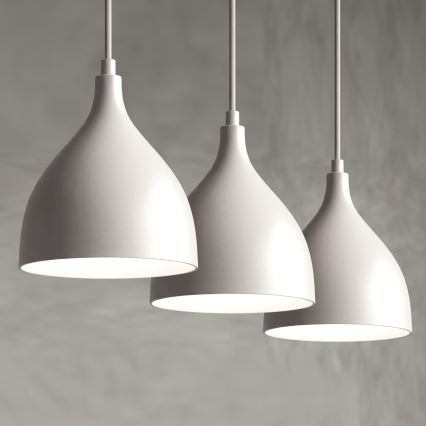 Zsinórral szerelt csillár NOAK CLASSIC 3xE27/15W/230V krémszínű
