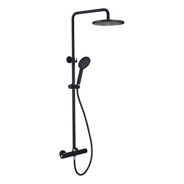 Zuhanyszett termosztátos csapteleppel DRAGOR matt fekete