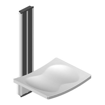 Zuhanyülőke 42,3x67,5 cm ezüst/fehér