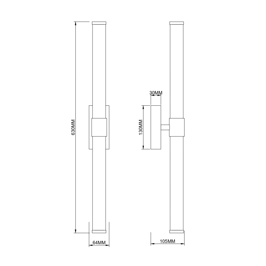 Zuma Line - LED fali lámpa LED/12W/230V sárgaréz