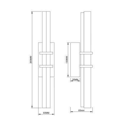 Zuma Line - LED fali lámpa LED/8W/230V arany