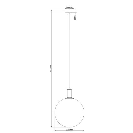 Zuma Line - Kábeles függőlámpa, 1xE27/25W/230V, Ø 30 cm, arany/fekete