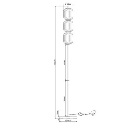 Zuma Line - LED állólámpa LED/20W/230V aranyszínű