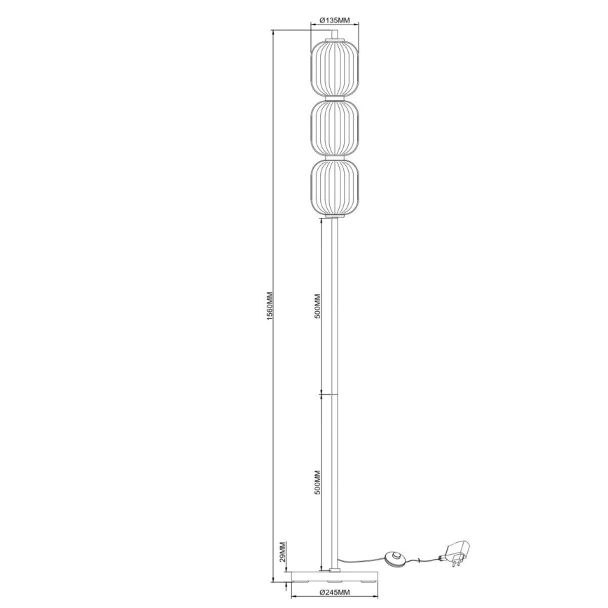 Zuma Line - LED állólámpa LED/20W/230V aranyszínű