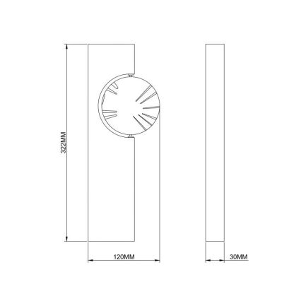 Zuma Line - LED fali lámpatest LED/3W/230V fekete/arany