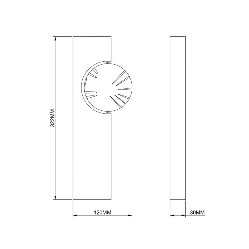 Zuma Line - LED fali lámpatest LED/3W/230V fekete/arany