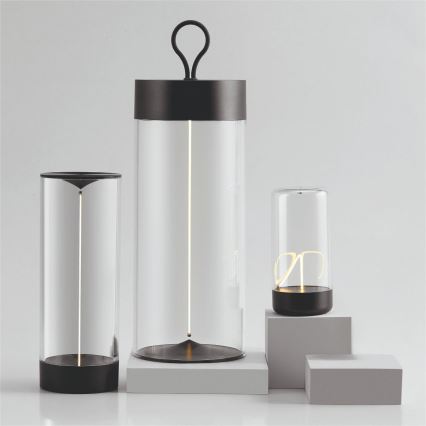 Zuma Line - LED Dimmelhető Asztali lámpa tölthető LED/1,2W/230V szürke IP54