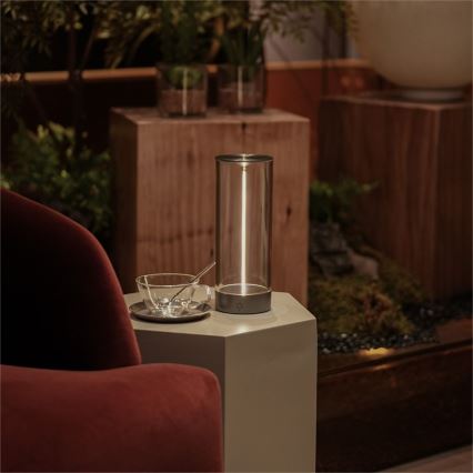 Zuma Line - LED Dimmelhető Asztali lámpa tölthető LED/1,2W/230V szürke IP54