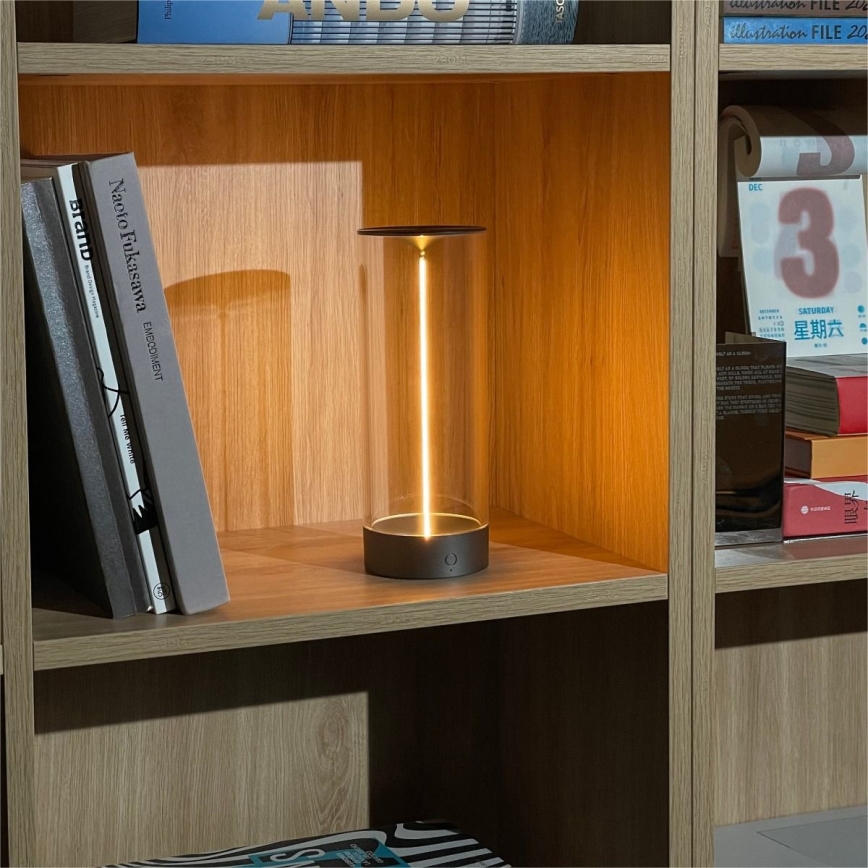 Zuma Line - LED Dimmelhető Asztali lámpa tölthető LED/1,2W/230V szürke IP54