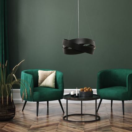 Zuma Line - Csillár zsinóron 3xE27/40W/230V fekete