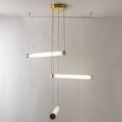 Zuma Line - LED fényerőszabályozható kábeles csillár LED/64W/230V 2700-6500K arany + távirányító