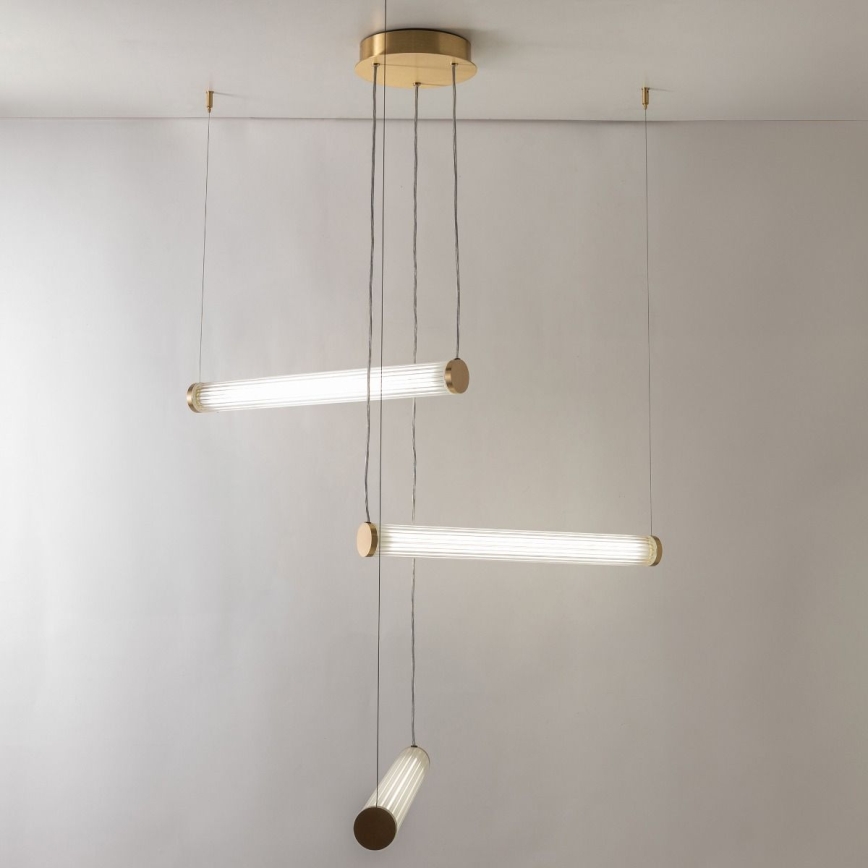 Zuma Line - LED fényerőszabályozható kábeles csillár LED/64W/230V 2700-6500K arany + távirányító