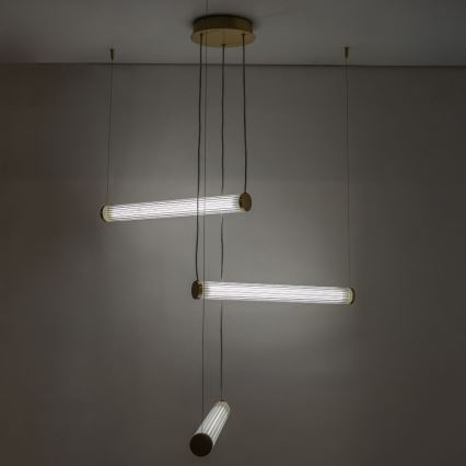 Zuma Line - LED fényerőszabályozható kábeles csillár LED/64W/230V 2700-6500K arany + távirányító