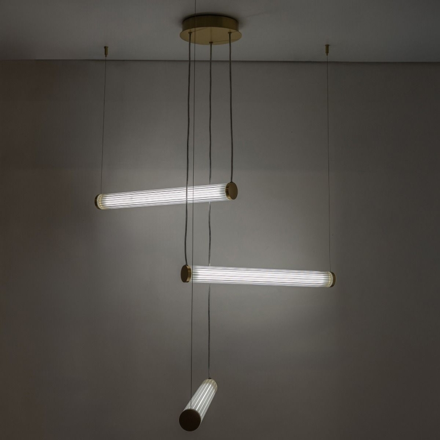Zuma Line - LED fényerőszabályozható kábeles csillár LED/64W/230V 2700-6500K arany + távirányító