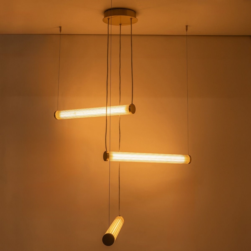 Zuma Line - LED fényerőszabályozható kábeles csillár LED/64W/230V 2700-6500K arany + távirányító