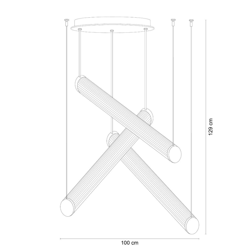Zuma Line - LED fényerőszabályozható kábeles csillár LED/64W/230V 2700-6500K arany + távirányító