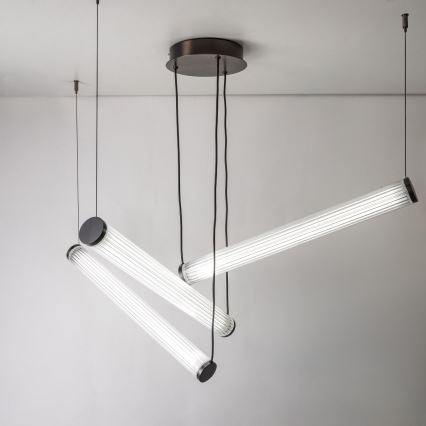 Zuma Line - LED fényerőszabályozható kábeles csillár LED/64W/230V 2700-6500K fekete + távirányító