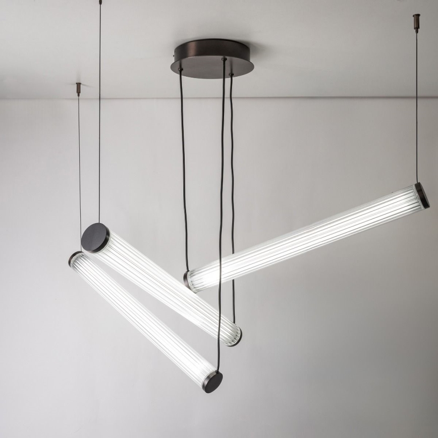 Zuma Line - LED fényerőszabályozható kábeles csillár LED/64W/230V 2700-6500K fekete + távirányító