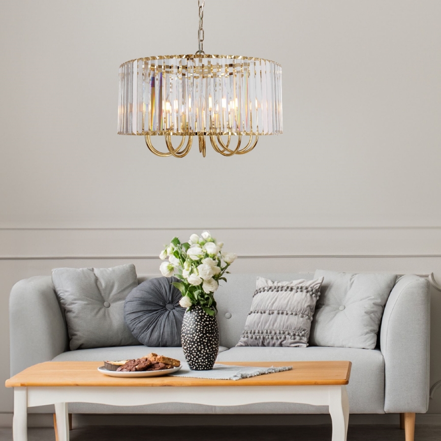 Zuma Line - Csillár láncon 6xE14/40W/230V arany