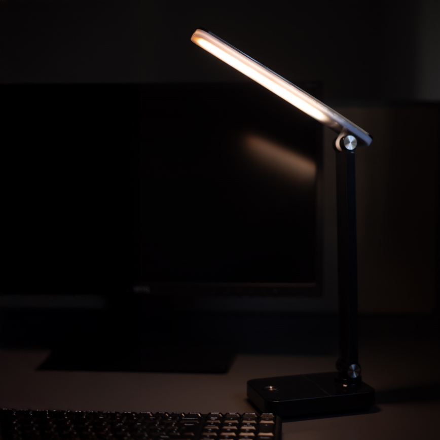 Zuma Line - LED Újratölthető asztali lámpa LED/8W/1200 mAh 3000/4500/6000K CRI 90 fekete