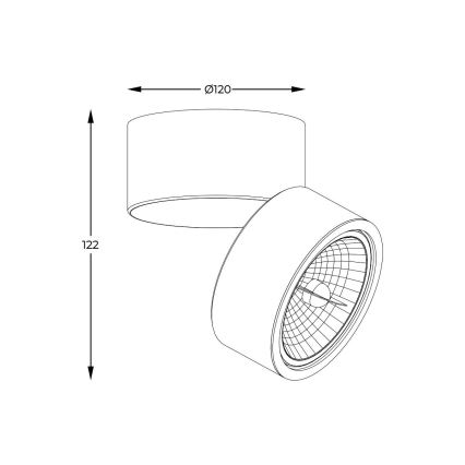 Zuma Line - 1xGU10-ES111/15W/230V fekete spotlámpa