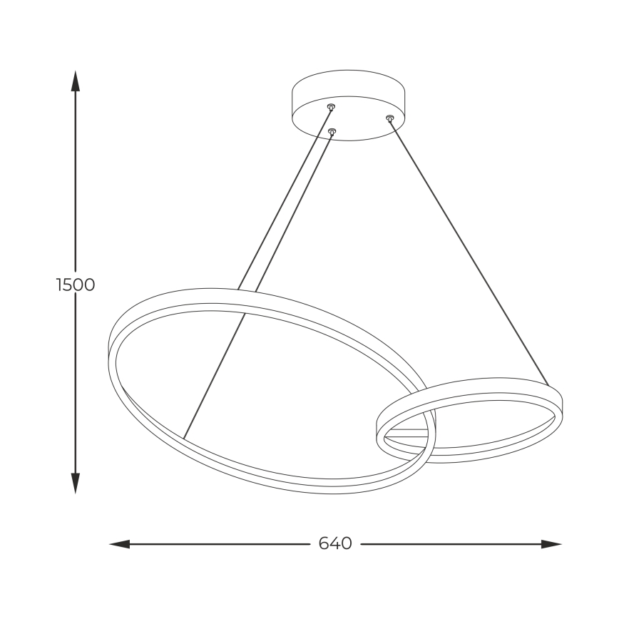 Zuma Line - LED Csillár zsinóron LED/36W/230V 3000/4000/6000K arany