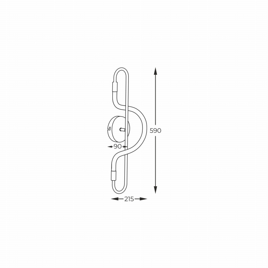 Zuma Line - LED Fali lámpa BALBO LED/10W/230V 3000/4000/6000K fekete