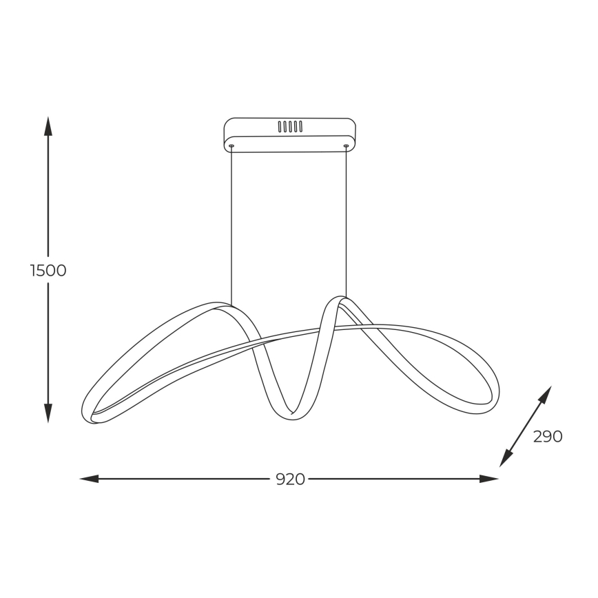 Zuma Line - LED Csillár zsinóron LED/50W/230V 3000/4000/6000K arany