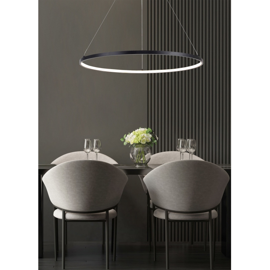 Zuma Line - LED csillár kábelen LED/36W/230V 3000/4000/6000K Ø 80 cm fekete