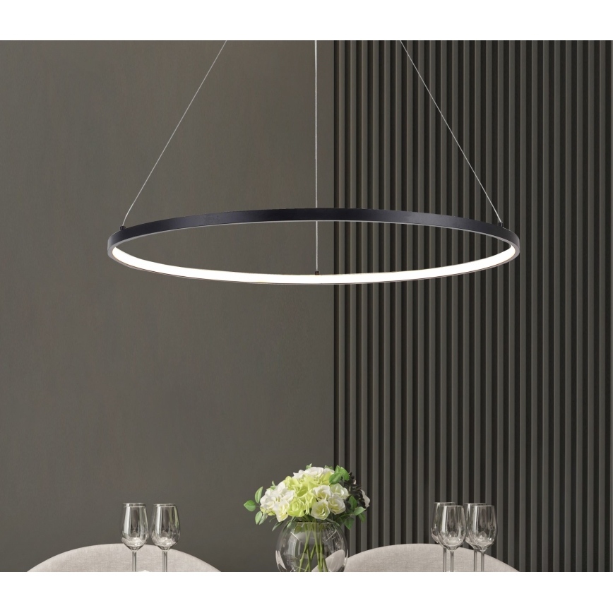 Zuma Line - LED csillár kábelen LED/36W/230V 3000/4000/6000K Ø 80 cm fekete