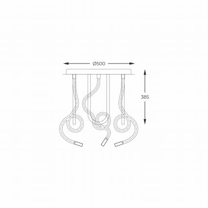 Zuma Line - LED mennyezeti lámpa LED/45W/230V 3000/4000/6000K fekete