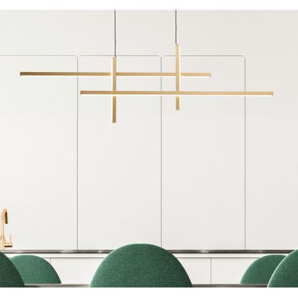 Zuma Line - LED Csillár zsinóron LED/42W/230V 3000/4000/6000K arany