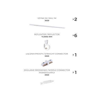 Zuma Line - Spotlámpa sínrendszerrel 6xGU10/10W/230V fehér