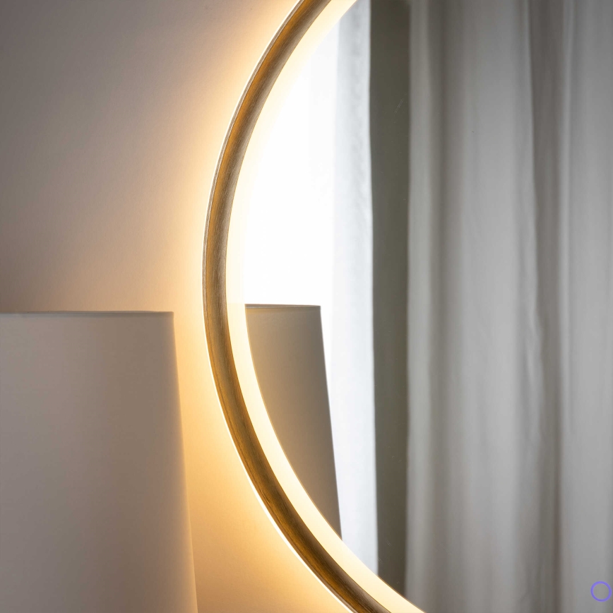 Zuma Line - Fürdőszobai falra szerelhető LED-tükör beépített háttérvilágítással LED/36W/230V 3000/4000/6000K átm. 80 cm IP44 sárgaréz