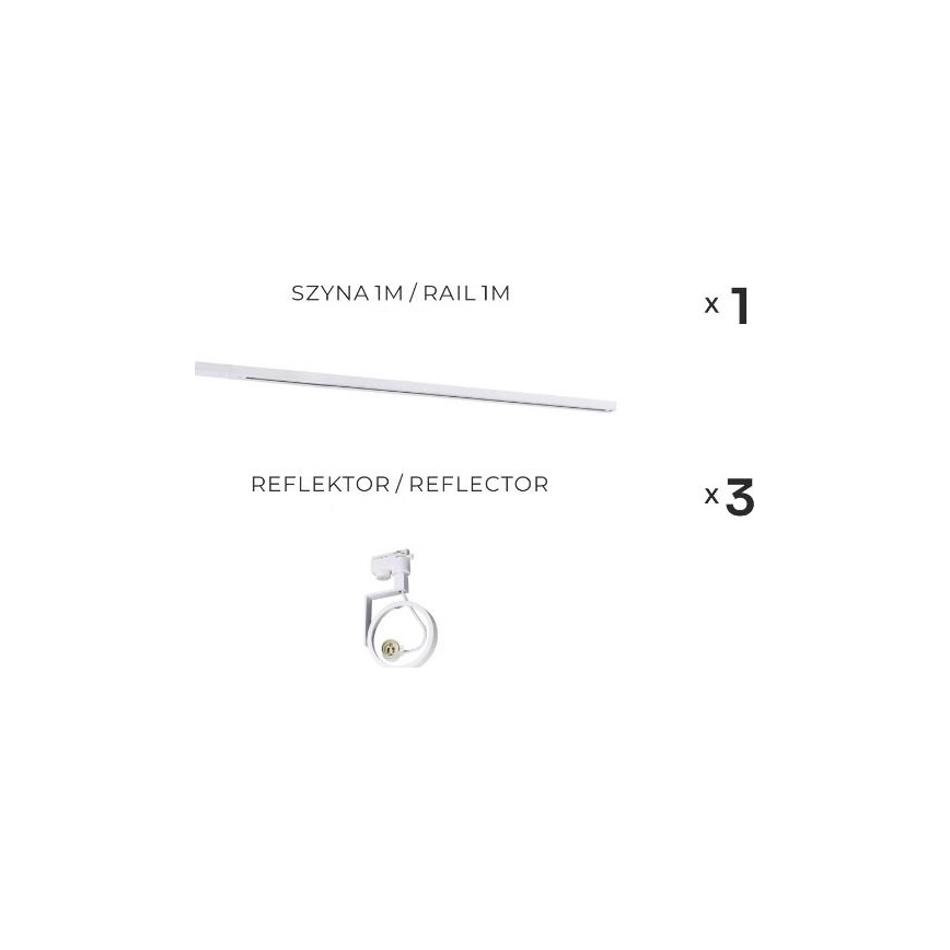 Zuma Line - Sínrendszerű spotlámpa 3x GU10/15 W/230 V fehér