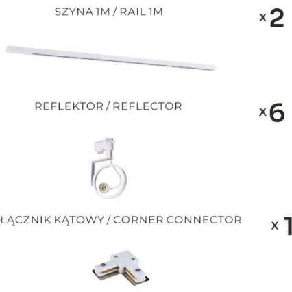 Zuma Line - Sínrendszeres spotlámpa 6xGU10/15W/230V fehér