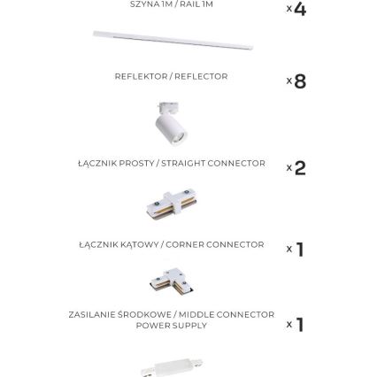 Zuma Line - Sínes rendszerű spotlámpa 8xGU10/35W/230V fehér