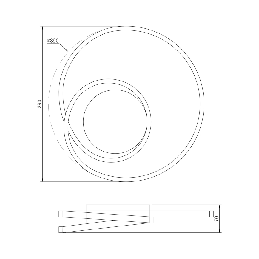 Zuma Line - LED Mennyezeti lámpa LED/22W/230V fehér