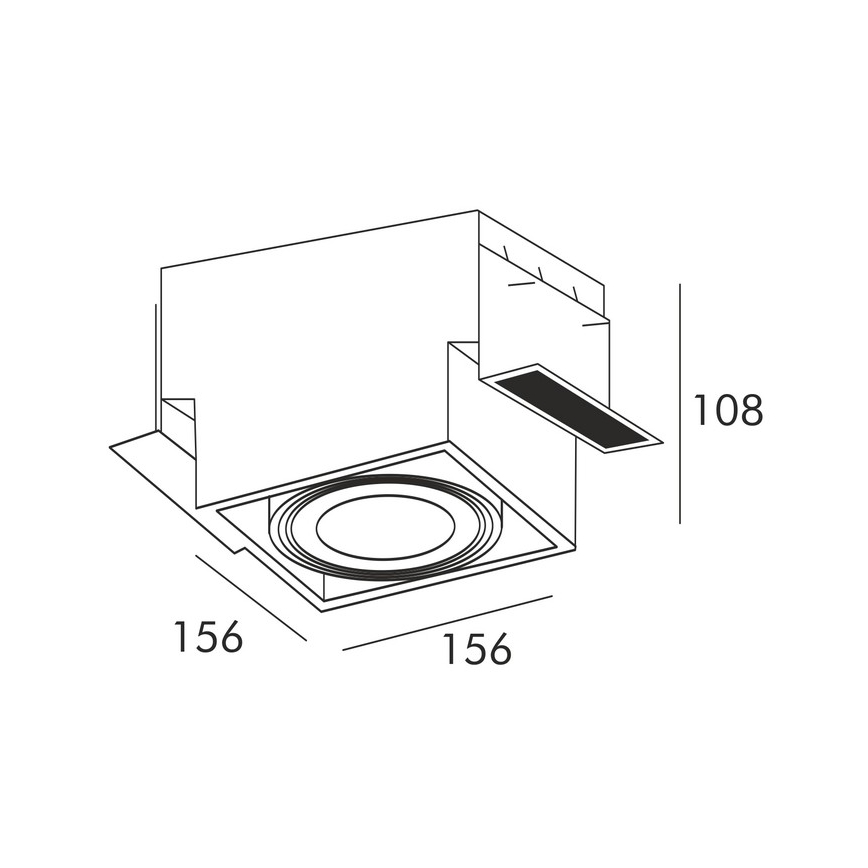 Zuma Line - Beépíthető lámpa 1xGU10/15W/230V fekete