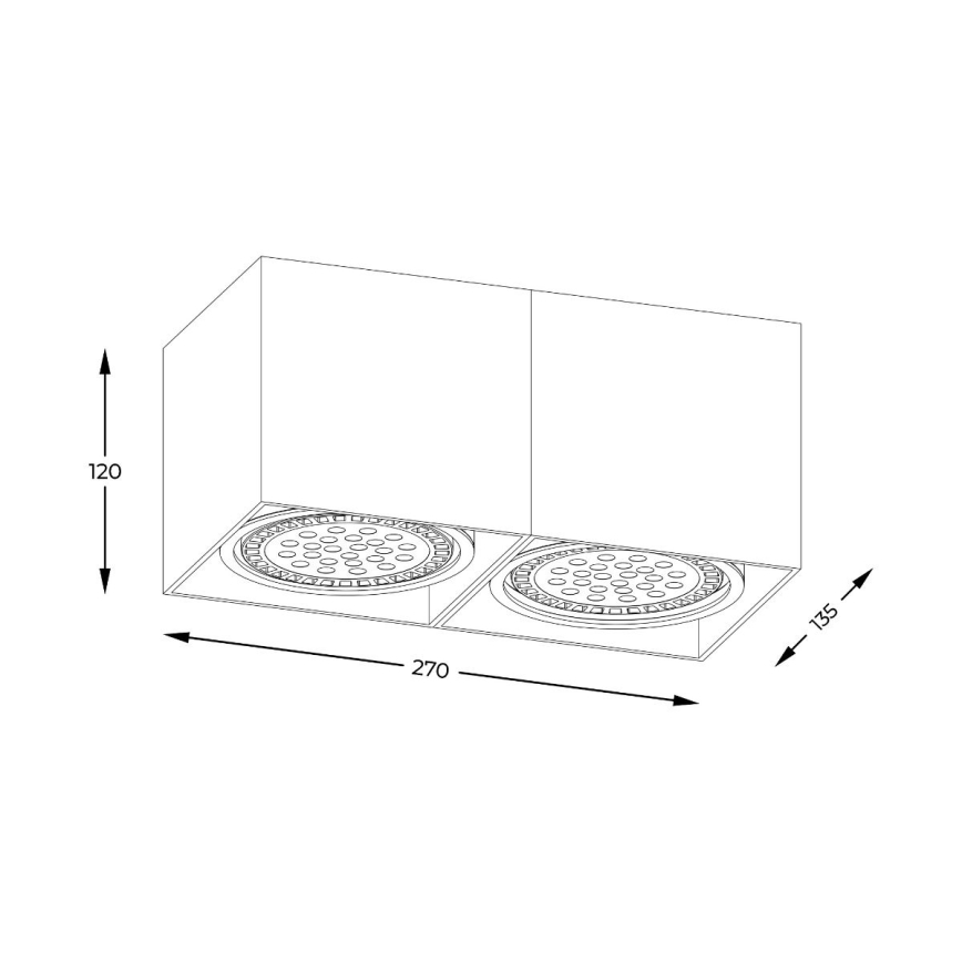 Zuma Line - Spotlámpa 2xGU10-ES111/15W/230V fehér