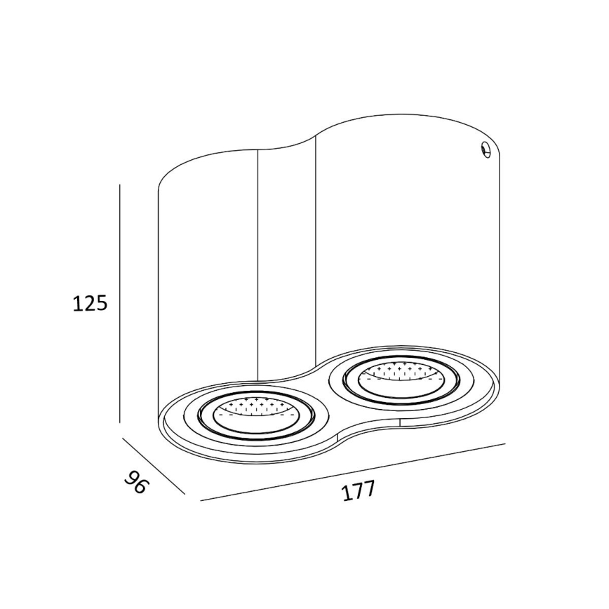 Zuma Line - Spotlámpa 2xGU10/50W/230V fekete