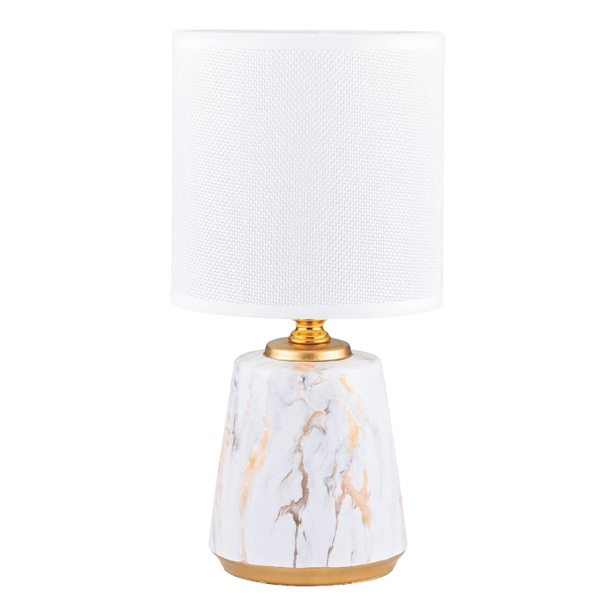 Zuma Line - Asztali lámpa 1xE14/40W/230V fehér/arany/márvány dekoráció