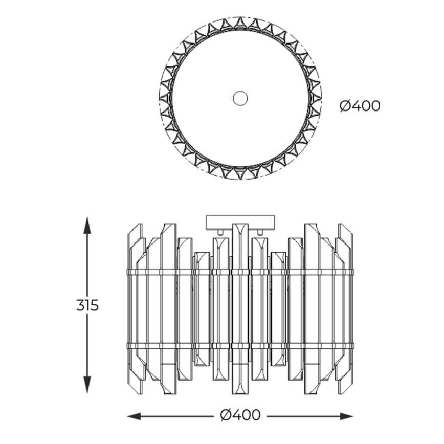 Zuma Line - Felületre szerelhető csillár 6xG9/42W/230V arany