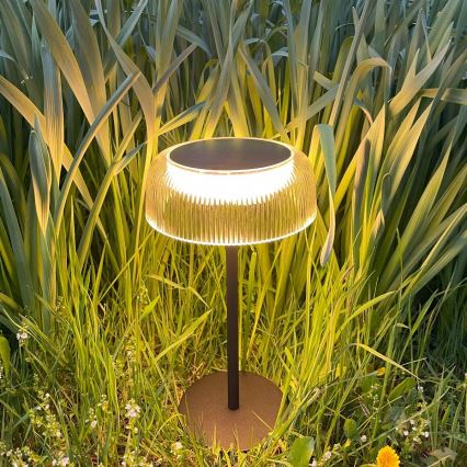 Zuma Line - LED állítható fényerejű napelemes asztali lámpa LED/2,5W/2000 mAh IP44 fekete