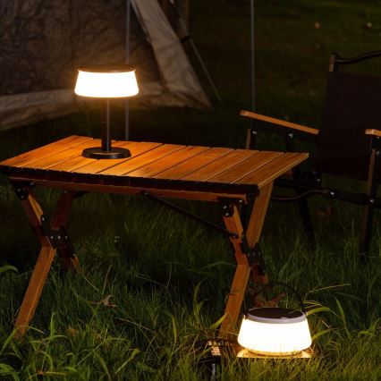 Zuma Line - LED állítható fényerejű napelemes asztali lámpa LED/2,2W/2000 mAh IP44 fekete