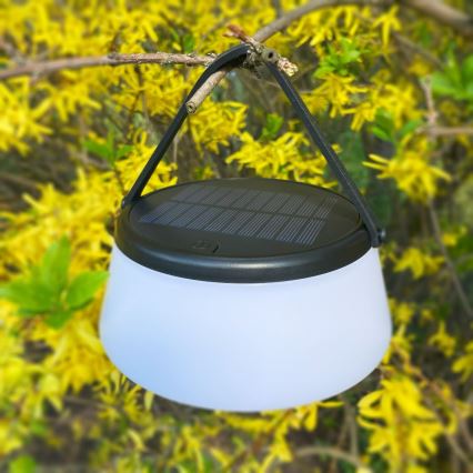 Zuma Line - LED állítható fényerejű napelemes asztali lámpa LED/2,2W/2000 mAh IP44 fekete